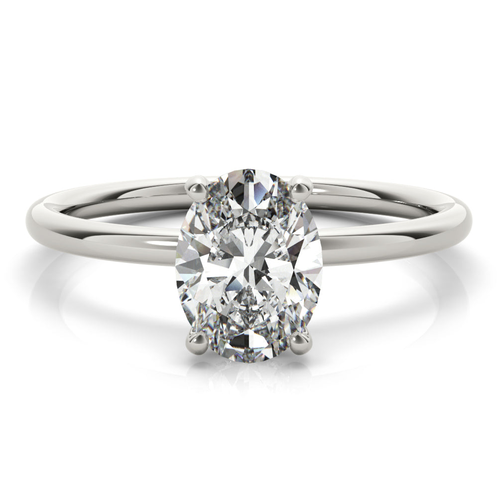 Madilyn Oval Diamond Solitaire Engagement Ring-VIRABYANI